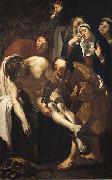 Dirck van Baburen Descent from the cross or lamentation. painting